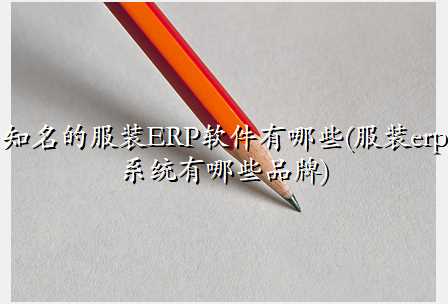 知名的服装ERP软件有哪些(服装erp系统有哪些品牌)