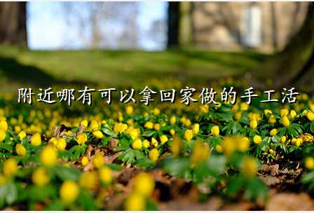 附近哪有可以拿回家做的手工活