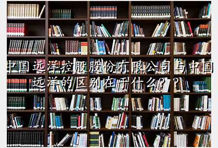 中国远洋控股股份有限公司与中国远洋的区别在于什么??