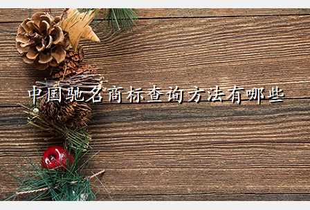 中国驰名商标查询方法有哪些