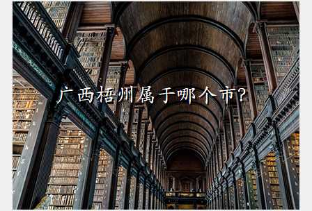 广西梧州属于哪个市?