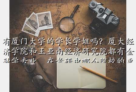 有厦门大学的学长学姐吗?厦大经济学院和王亚南经济研究院都有金融学专业,在考研中哪个院校的更好些